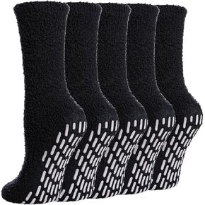 MQELONG Slipper Socks for Women Cozy Hospital Socks Soft Fluffy with Grips Socks Warm Fuzzy Socks Non Slip Grip Socks in Saudi Arabia