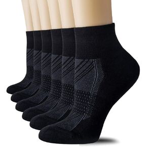 CS CELERSPORT 6 Pairs Women's Running Ankle Socks Athletic Sport Socks Cushioned