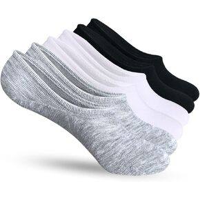 AKOENY No Show Socks Womens Ankle No Slip Low Cut Thin Footies Slip On Sneakers Flat Loafer (6 Pair & 9 Pair)