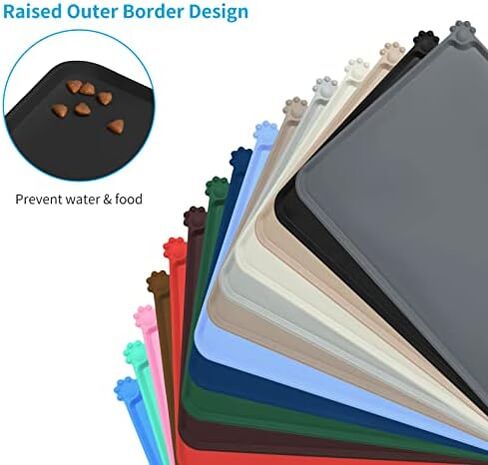 AUDWUD Waterproof Silicone Pet Feeding Mats,Anti-Slip Dog Food Bowl Pad in Kuwait
