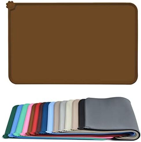 AUDWUD Silicone Waterproof Pet Feeding Mats,Anti Slip Bowl Pad,Dog Mat for Food and Water in Saudi Arabia