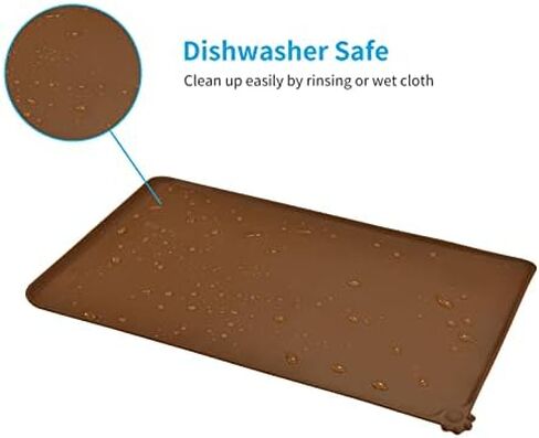 AUDWUD Silicone Waterproof Pet Feeding Mats,Anti Slip Bowl Pad,Dog Mat for Food and Water in Saudi Arabia