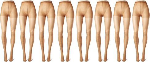 L'eggs womens Everyday Regular Pq0j95 8 Pairs Pantyhose, Suntan, Queen US in Kuwait