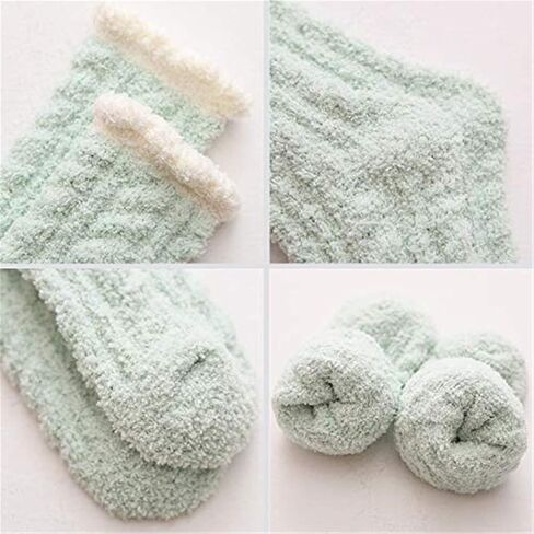 جوارب Azue Fuzzy Warm Slipper للنساء جوارب نوم مريحة فائقة النعومة من الألياف الدقيقة 6 أو 5 أزواج in Kuwait