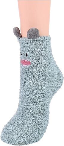 جوارب Azue Fuzzy Warm Slipper للنساء جوارب نوم مريحة فائقة النعومة من الألياف الدقيقة 6 أو 5 أزواج in Kuwait