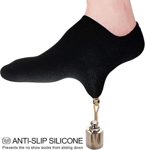 wernies No Show Socks Women Low Cut Ankle Socks Non Slip 4/8 Pairs | Thin Flat Boat Line Short Socks with Silicone Heel Grips, Breathable Combed Cotton, Invisible Socks,Size 5-14 in Saudi Arabia