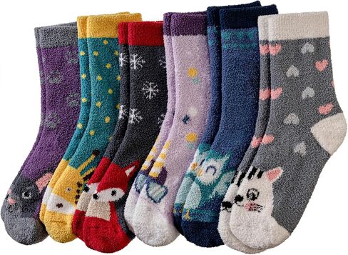 DoSmart Fuzzy Socks For Women Slipper Warm Fluffy Soft Winter Cozy Plush Cabin Sleep Christmas Home Socks in Kuwait