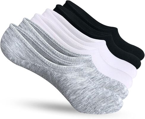 AKOENY No Show Socks Womens Ankle No Slip Low Cut Thin Footies Slip On Sneakers Flat Loafer (6 Pair & 9 Pair) in Kuwait