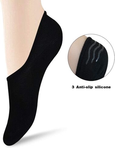 AKOENY No Show Socks Womens Ankle No Slip Low Cut Thin Footies Slip On Sneakers Flat Loafer (6 Pair & 9 Pair) in Kuwait