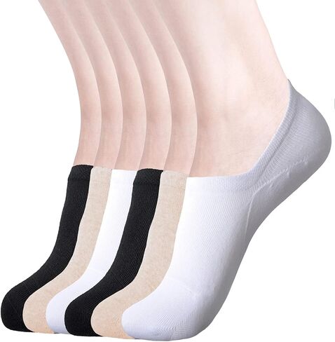 DIBAOLONG Womens No Show Socks Non Slip Flat Boat Line Low Cut Socks (6-12 Packs) in Saudi Arabia