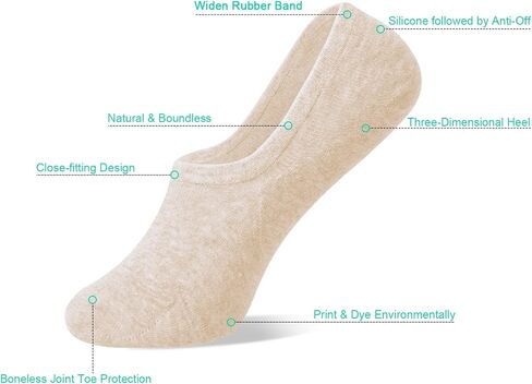 DIBAOLONG Womens No Show Socks Non Slip Flat Boat Line Low Cut Socks (6-12 Packs) in Saudi Arabia