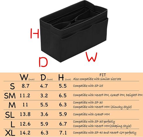 Purse Organizer Insert Felt Bag Organizer Handbag Organizer Insert Bag In Bag Organizer for Tote Purse Bag 14 Pockets Beige Small in Kuwait