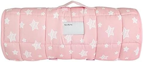 Moonsea Toddler Nap Mat with Removable Pillow and Fleece Minky Blanket Grey, Lightweight and Soft Fit for Toddlers Preschool, Daycare, Travel Sleeping Bag for Girls, 21" x 50" Fit on a Standard Cot in Saudi Arabia