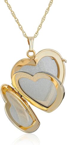 Amazon Collection Engraved Four-Picture Heart Locket, 20" in Saudi Arabia
