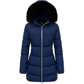 MOERDENG Women's Winter Windproof Warm Down Coats Waterproof Thicken Hooded fashions Puffer Jacket