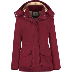 WenVen Women's Winter Warm Sherpa Lined Jacket Heavy Parka Coat with Hood in Saudi Arabia