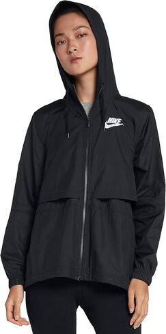 Nike Sportswear Repel Essentials Black/Black/White DQ3352-010 Women's Woven Jacket in Saudi Arabia