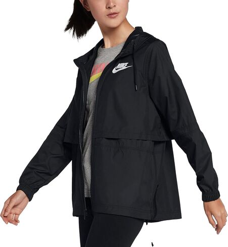 Nike Sportswear Repel Essentials Black/Black/White DQ3352-010 Women's Woven Jacket in Saudi Arabia