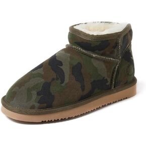 حذاء Fireside من Dearfoams نسائي من Riverland Shearling مبطن بالفرو للكاحل صغير in Kuwait