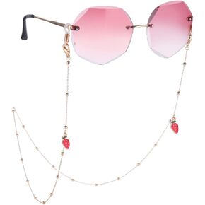 LIKGREAT Eyeglass Chain for Women Face Mask Link Chains Sunglass Strap Holder KC Gold Plated