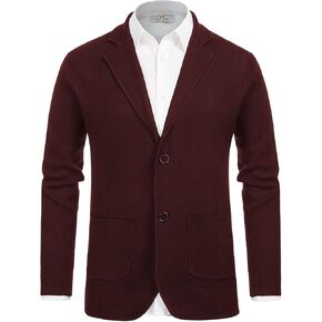 PJ PAUL JONES Men's Cardigan Sweater Shawl Collar Button Down Knit Blazer Jacket Knitwear