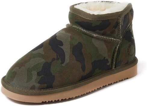 Fireside by Dearfoams Women's Riverland Genuine Shearling Fur Lined Mini Ankle Boot With Platform Slipper in Saudi Arabia