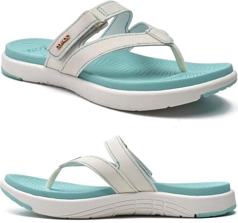 COFACE Womens Fashion Orthotic Flip Flops Ladies Slip On Lightweight Athletic Yoga Mat Cushion Thong Sandals With Comfortable Plantar Fasciitis Arch Support in Kuwait