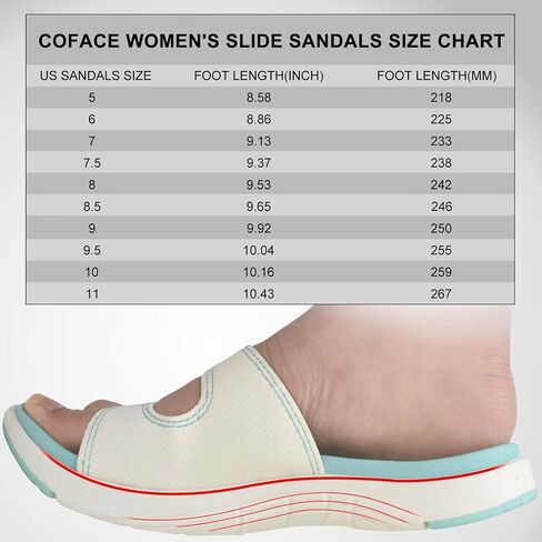 COFACE Womens Orthotic Slides Comfort Plantar Fasciitis Arch Support Slip on Flat Sandals Ladies Soft Cushion Fashion Yoga Mat Slippers With Adjustable Straps in Saudi Arabia