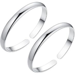 Sterling Silver Bangle Bracelets for Women,Fashion Jewelry Simple Adjustable 925 Silver Cuff Bangles for Women Mom Wife Valentine Mothers Day Gift