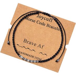 JoycuFF 𝗠𝗼𝗿𝘀𝗲 𝗖𝗼𝗱𝗲 𝗕𝗿𝗮𝗰𝗲𝗹𝗲𝘁𝘀 𝗳𝗼𝗿 𝗪𝗼𝗺𝗲𝗻 عيد ميلاد أحبك أساور عيد الشكر 𝗖𝗵𝗿𝗶𝘀𝘁𝗺𝗮𝘀 𝗚𝗶𝗳𝘁𝘀 سوار ستراند ملفوف in Kuwait