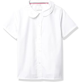 French Toast Girl's Short Sleeve Peter Pan Collar Blouse (Standard and Plus)