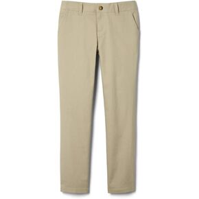 French Toast Girls' Adjustable Waist Stretch Twill Straight Leg Pant (Standard & Plus)