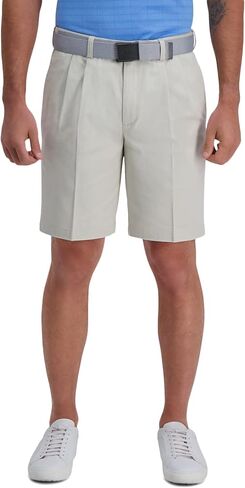 Haggar Men's Cool 18 Pro Straight Fit Pleat Front 4-Way Stretch Expandable Waist Short with Big & Tall Sizes in Saudi Arabia