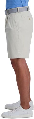 Haggar Men's Cool 18 Pro Straight Fit Pleat Front 4-Way Stretch Expandable Waist Short with Big & Tall Sizes in Saudi Arabia