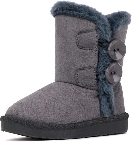Femizee Girls Boys Warm Winter Boots Kids Outdoor Snow Boots(Toddler/Little Kid) in Kuwait