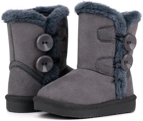 Femizee Girls Boys Warm Winter Boots Kids Outdoor Snow Boots(Toddler/Little Kid) in Kuwait