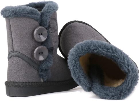 Femizee Girls Boys Warm Winter Boots Kids Outdoor Snow Boots(Toddler/Little Kid) in Kuwait