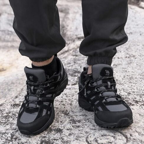 أحذية المشي لمسافات طويلة للرجال من CAMELSPORTS أحذية مشي خفيفة الوزن قابلة للتنفس من الجلد أحذية منخفضة من الأعلى للرحلات الخارجية والرحلات مقاس من 7 إلى 12 in Kuwait