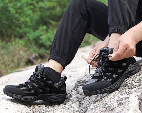 أحذية المشي لمسافات طويلة للرجال من CAMELSPORTS أحذية مشي خفيفة الوزن قابلة للتنفس من الجلد أحذية منخفضة من الأعلى للرحلات الخارجية والرحلات مقاس من 7 إلى 12 in Kuwait