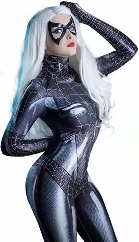 بدلة نسائية من Dafatpig على شكل عنكبوت بدلة الهالوين الخارقة للفتيات أزياء تنكرية بدلة Catsuit بدلة قفز من الجلد الصناعي in Kuwait