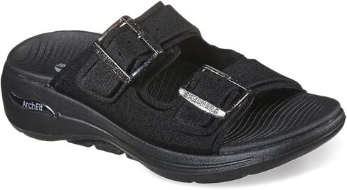 Skechers Go Walk Arch Fit Double Band Buckle Slide in Saudi Arabia