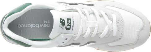 New Balance Classics Men's ML574v2 Sneaker White/Green 9 D - Medium in Saudi Arabia