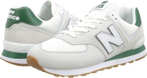New Balance Classics Men's ML574v2 Sneaker White/Green 9 D - Medium in Saudi Arabia