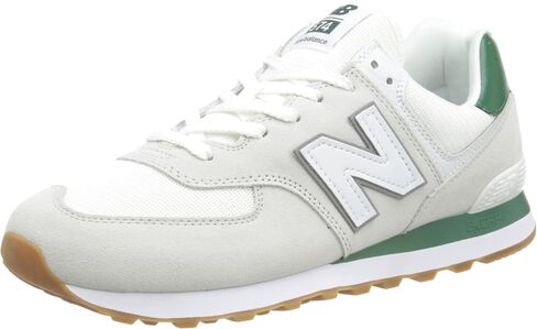 New Balance Classics Men's ML574v2 Sneaker White/Green 9 D - Medium in Saudi Arabia