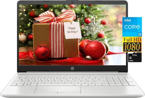 HP 15.6 Inch FHD 1080P Laptop, Intel Dual-Core i3-1115G4 up to 4.1GHz, 8GB DDR4 RAM, 512GB PCIe SSD, USB-C, HDMI, Wi-Fi, Ethernet, Fingerprint Reader, Webcam, Fast Charge, Win10 S + TiTac Card in Saudi Arabia