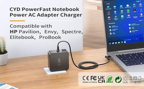 شاحن كمبيوتر محمول CYD 45W 19.5V 2.31A متوافق مع شاحن HP Envy x360 Pavilion x360 EliteBook 1030 G2 Folio 1040 G2 G3 Split 13 x2 13-g110dx 13-m010dx Chromebook 14-x013dx Stream 11 13 14 719309 in Kuwait