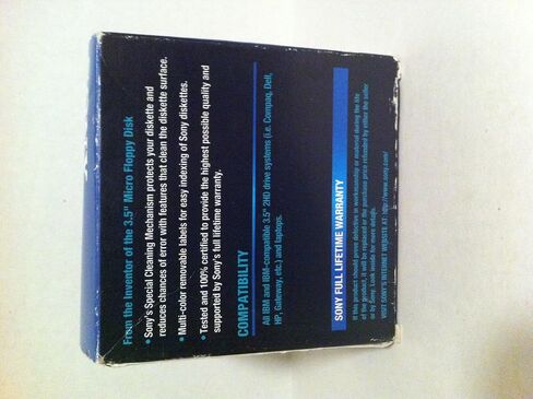 1995 Sony Electronics, Inc. Sony Micro Floppy Disk/double Sided 10mfd-2hdcf 10 Pack Blister Box Package---capacity IBM Formatted 1.44 Mb 10 Pack---specifications Trackes Per Inch 135 Tpi, Number of Tracks-80/side Double Side/high Density---compatibility I in Saudi Arabia