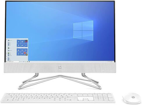 2022 HP 22-inch FHD All-in-One Desktop Computer - Quad-Core Intel Pentium J5040-16GB DDR4 RAM-512GB SSD - WiFi Bluetooth RJ45 LAN - Windows 10 Pro - Snow White w/RATZK 32GB USB in Saudi Arabia