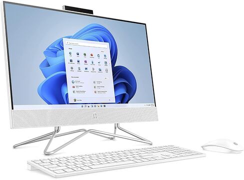 2022 HP 22-inch FHD All-in-One Desktop Computer - Quad-Core Intel Pentium J5040-16GB DDR4 RAM-512GB SSD - WiFi Bluetooth RJ45 LAN - Windows 10 Pro - Snow White w/RATZK 32GB USB in Saudi Arabia