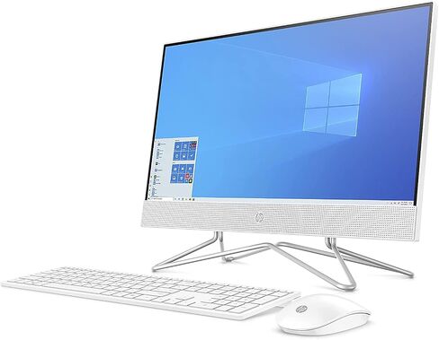 2022 HP 22-inch FHD All-in-One Desktop Computer - Quad-Core Intel Pentium J5040-16GB DDR4 RAM-512GB SSD - WiFi Bluetooth RJ45 LAN - Windows 10 Pro - Snow White w/RATZK 32GB USB in Saudi Arabia